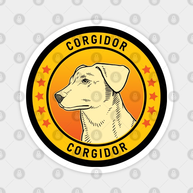 Corgidor Dog Portrait Magnet by millersye